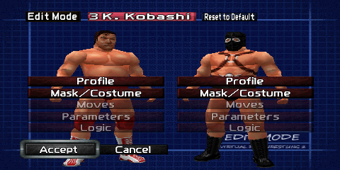 Screenshot of the 'Reset to Default' option in Edit Mode.